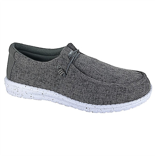 Rdek Elasticated Lace Canvas Trainers Grey